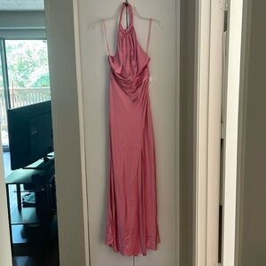 Silk haltered gown